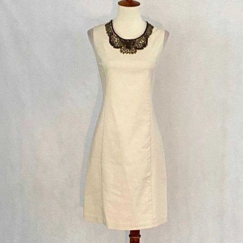 Ellavie Sleeveless Embellished Neckline Dress - Picture 2 of 10